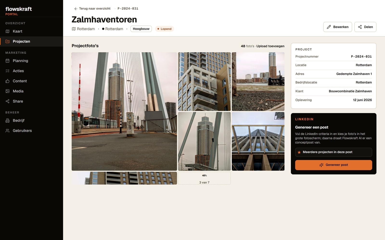 Flowskraft Portal: project Zalmhaventoren met 48 foto’s