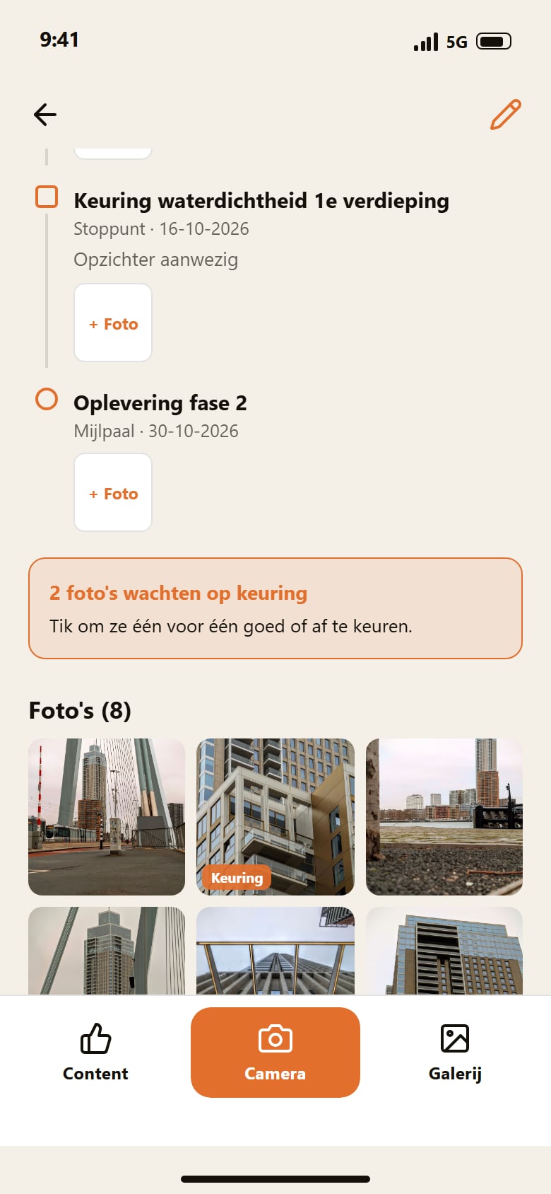 Skraft-app: project Zalmhaventoren met tijdlijn en foto’s
